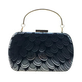 DAIWEI Women's Formal Wedding Evening Clutch with Diamonds PU Leather LACE