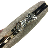 DAIWEI Women's Evening Bag with Diamonds SILVER