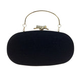 DAIWEI Women's Evening Bag with Diamonds SILVER