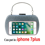 DAIWEI Women's Evening Clutch with Diamonds PU Leather Bag