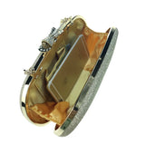 DAIWEI Women's Evening Bag with Diamonds SILVER