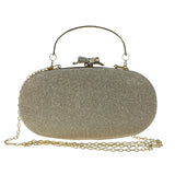 DAIWEI Women's Evening Bag with Diamonds SILVER