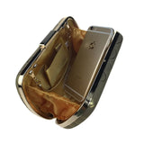 DAIWEI Women's Formal Wedding Evening Clutch with Diamonds PU Leather LACE