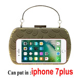 DAIWEI Women's Formal Wedding Evening Clutch with Diamonds PU Leather LACE