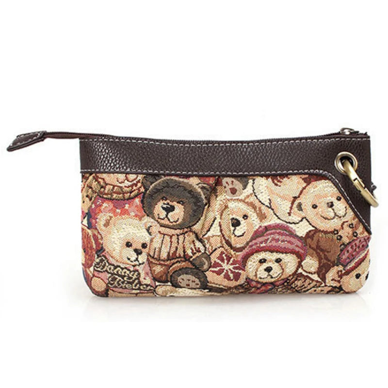 DANNY BIEBER Small Bear Bag Lady Wallet Clutch Evening Bag