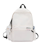 Nylon Women Backpack Female Letter Printing Portable Travel Bag Preppy Girl