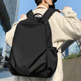 Waterproof Nylon Backpack Large Capacity Solid Travel Bag Unisex