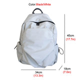 Waterproof Nylon Backpack Large Capacity Solid Travel Bag Unisex