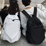 Waterproof Nylon Backpack Large Capacity Solid Travel Bag Unisex