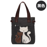 Women's Cat Tote Bag Canvas Shoulder Bag