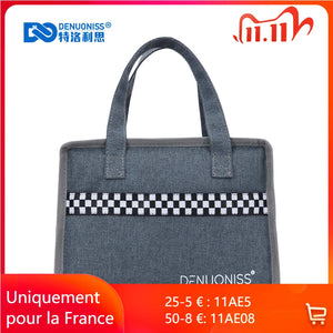 Square Insulated Kids Lunch Bag Portable Thermal Picnic Box