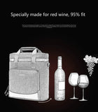 Vintage Leather Wine Cooling Bag Leakproof Picnic Cooler