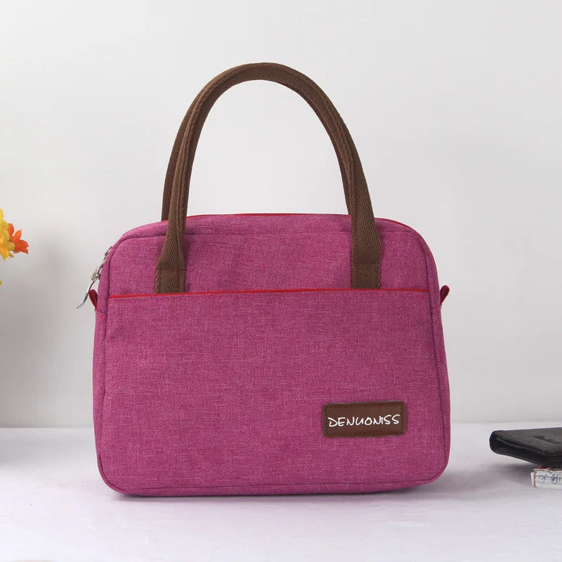 Portable Lunch Bag Insulated Tote Cooler Handbag Bento Pouch