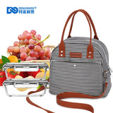 Women Insulated Lunch Box For Shoulder Kids Thermal Food Fresh Breakfast Bag Sto