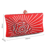 DGPeafowl Flap Crystal Floral Women Evening Clutch Bag 3 Colors