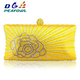 DGPeafowl Flap Crystal Floral Women Evening Clutch Bag 3 Colors