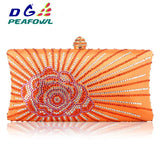 DGPeafowl Flap Crystal Floral Women Evening Clutch Bag 3 Colors