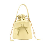 Leather Crossbody Bag With Bow Ornaments