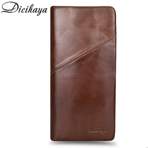 Men's Thin Leather Wallet Handy Slim Male Wallet Zipper Pocket