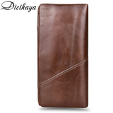 Men's Thin Leather Wallet Handy Slim Male Wallet Zipper Pocket