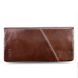 Men's Thin Leather Wallet Handy Slim Male Wallet Zipper Pocket