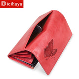 REAL Leather Women Wallet Butterfly Embossing Clutch Money Bag Female Wallet