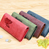 REAL Leather Women Wallet Butterfly Embossing Clutch Money Bag Female Wallet