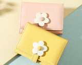 Short Flowers Wallet Women Purse Female Mini Wallets Students