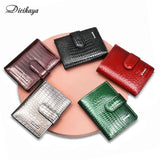 Genuine Leather Women Mini Wallet Multi-Cards Holder Small Hasp Wallet