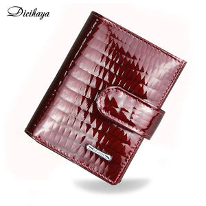 Genuine Leather Women Mini Wallet Multi-Cards Holder Small Hasp Wallet