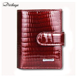 Genuine Leather Women Mini Wallet Multi-Cards Holder Small Hasp Wallet