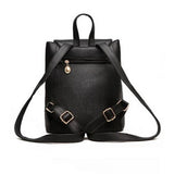 Women Backpack High PU Leather Mochila Escolar School Bags For Teenagers Girls