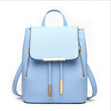Women Backpack High PU Leather Mochila Escolar School Bags For Teenagers Girls