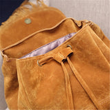 DIDABEAR Women Tassel Backpacks Girls Vintage Suede Shoulder School Bags