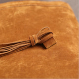 DIDABEAR Women Tassel Backpacks Girls Vintage Suede Shoulder School Bags