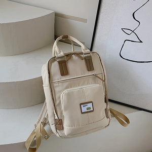 Canvas Women Backpack Anti-theft School Bag