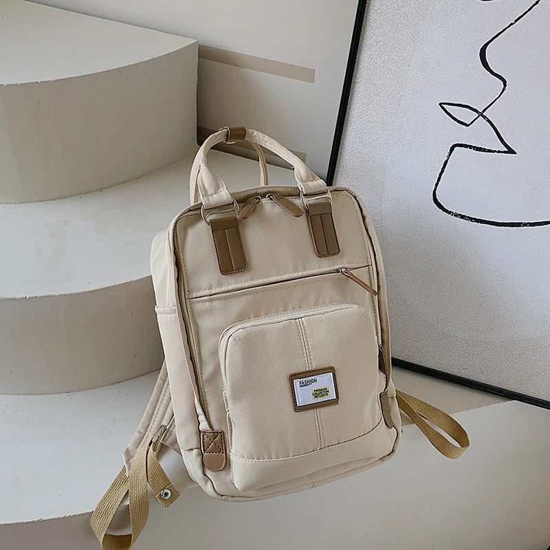 Canvas Women Backpack Anti-theft School Bag