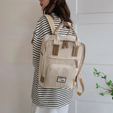 Canvas Women Backpack Anti-theft School Bag