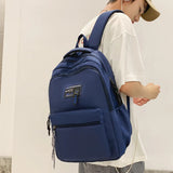 Waterproof Nylon Rucksack for College Boys Student Bookbag School Bag