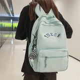 Nylon Women Backpack Female Letter Printing Portable Travel Bag