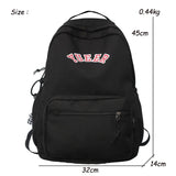 Nylon Women Backpack Female Letter Printing Portable Travel Bag