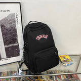 Nylon Women Backpack Female Letter Printing Portable Travel Bag