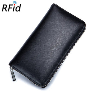 Men's Leather Clutch Wallet Big Money Bag Male Purse Walet