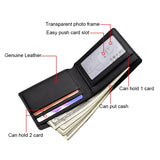 Men's Leather Carbon Fiber Bifold Wallet RFID Blocking