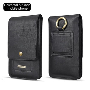 Vintage Leather Long Wallet Large Capacity Double Money Bag for Man