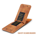Vintage Leather Long Wallet Large Capacity Double Money Bag for Man