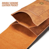 Vintage Leather Long Wallet Large Capacity Double Money Bag for Man