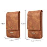 Vintage Leather Long Wallet Large Capacity Double Money Bag for Man