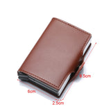 RFID Blocking Men's Wallet Anti-Theft Money Bag Bifold Short Case