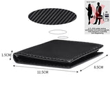 RFID Carbon Fiber Leather Men Wallets Small Wrist Purses Money Bag Clutch